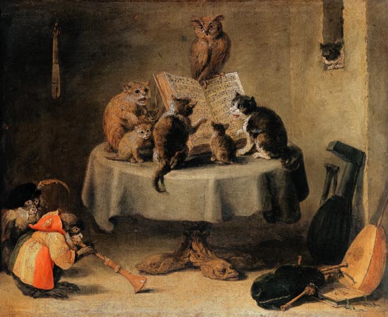 Image: David Teniers - Cat and Monkey concert