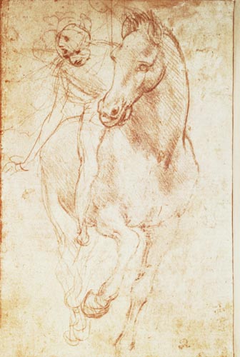 Horse and Rider (silverpoint) - Leonardo da Vinci