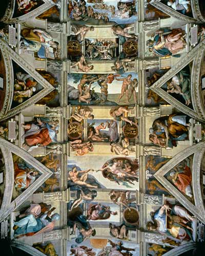 Sistine Chapel ceiling and lunettes - Michelangelo 