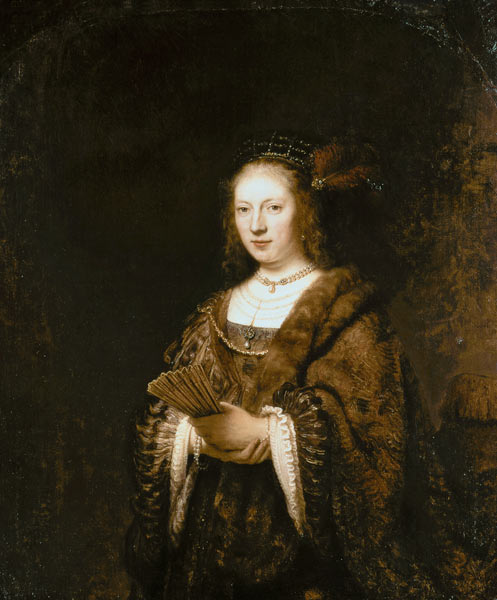 Image: Rembrandt van Rijn - Lady with a fan