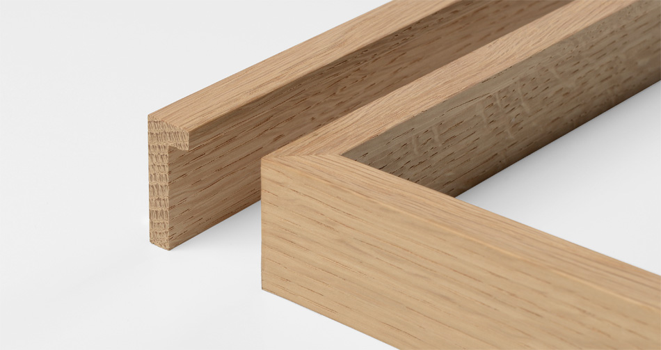 SKANDI: solid wood frame natural oak (12x33)