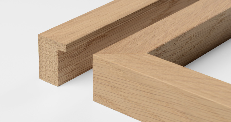 SKANDI: solid wood frame natural oak (23x33)
