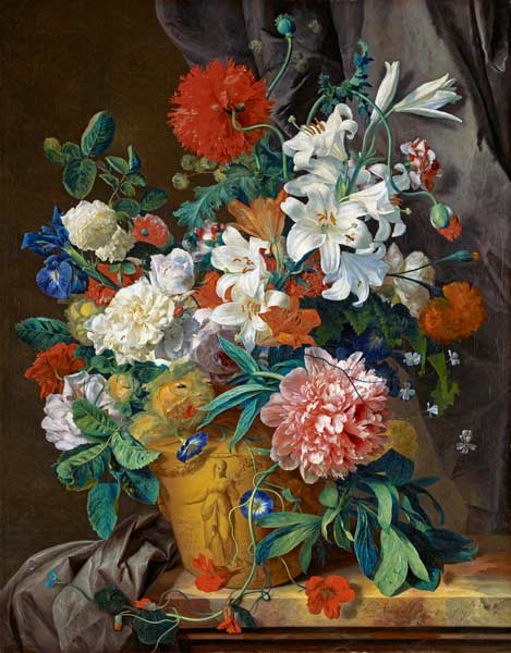 Stilleven met bloemen, 'Leliën des velts' from Jan van Huysum