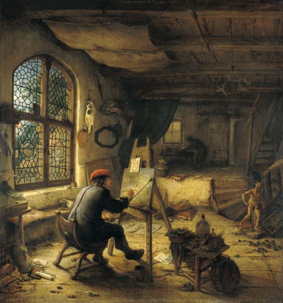 Der Maler in seiner Werkstatt from Adriaen van Ostade