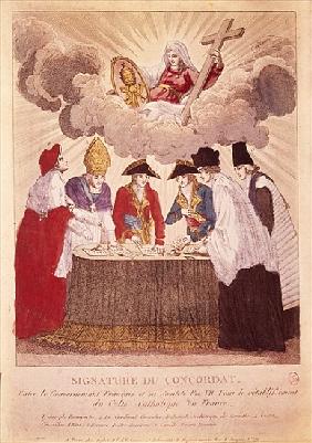Signing the Concordat between Napoleon and Pope Pius VII, 15th July 1801