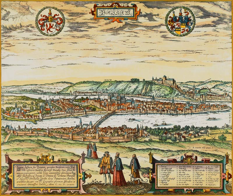 Passau from Braun u. Hogenberg
