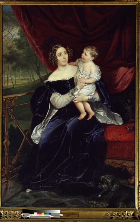 Portrait of Countess Olga Orlova-Davydova with her daughter Natalia from Brüllow