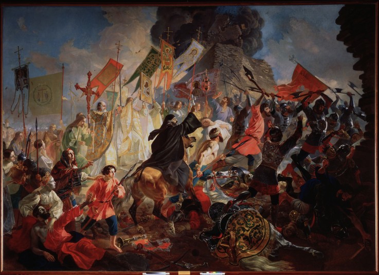 The Siege of Pskov by Stephen Báthory in 1581 from Brüllow