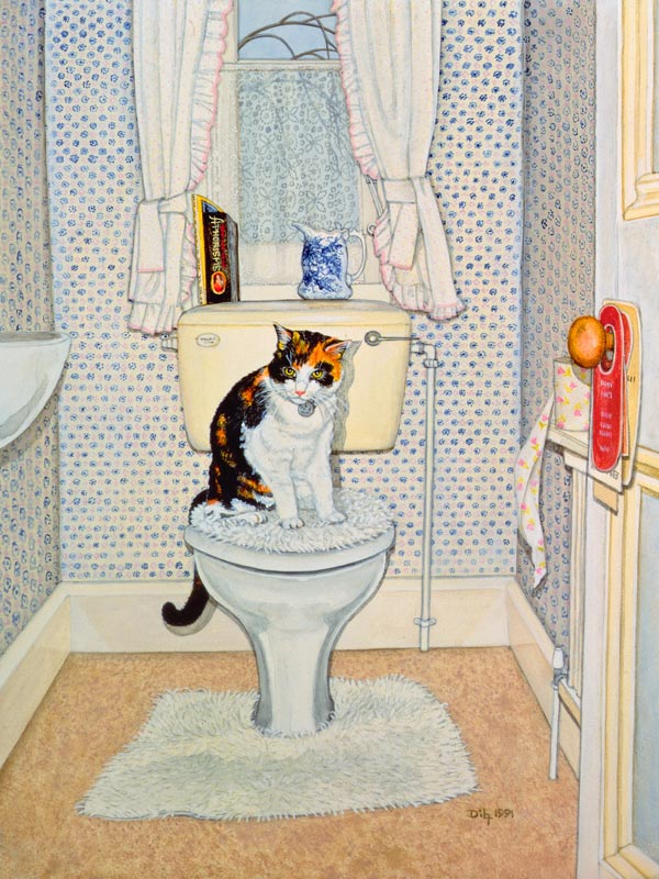 Cat on the Loo, 1991  from Ditz 