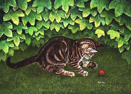 The Strawberry-Kitten, 1996 (acrylic on panel)  from Ditz 