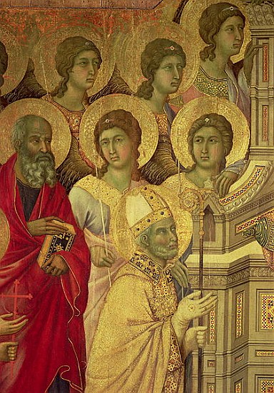 Maesta: Saints, (detail), 1308-11 from Duccio di Buoninsegna