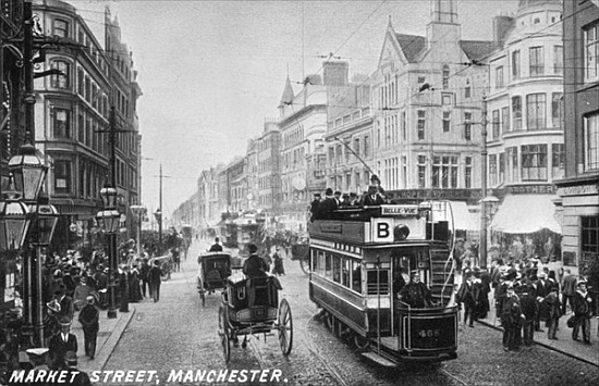 Market Street, Manchester, c.1910 from English Photographer