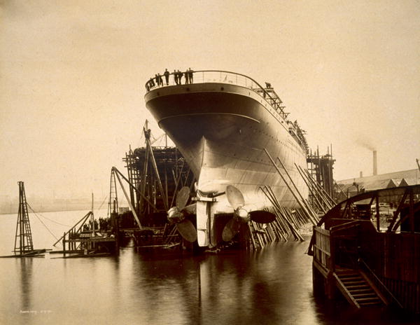 RMS Campania, 1892 (b/w photo)  from English Photographer