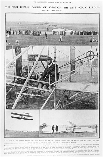 The first English victim of aviation: the Late Hon. C.S. Rolls, and his last flight, from The Illust from English Photographer