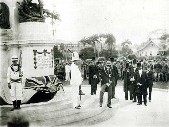 The unveiling of the War Memorial, Port of Spain, Trinidad from English Photographer