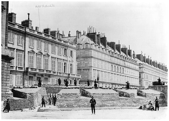 Barricade during the Commune of Paris in Rue de Rivoli from French Photographer
