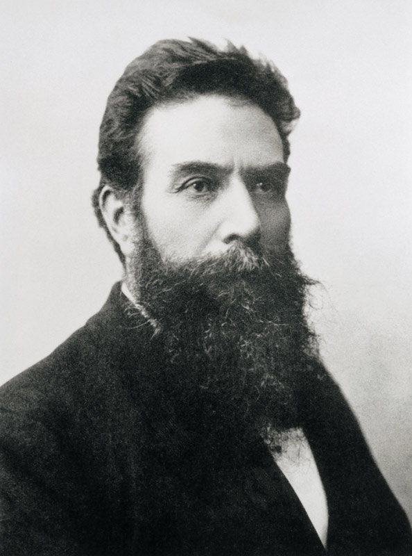 Wilhelm Konrad Roentgen (1845-1923) c.1896 (b/w photo)  from German Photographer