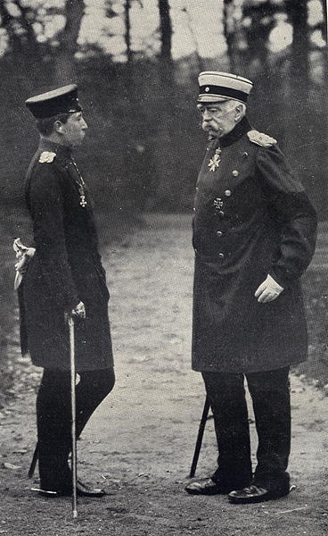 Otto Von Bismarck (1815-1898) German Chancellor and Kaiser Wilhelm II (1859-1941) Emperor of Germany from German Photographer