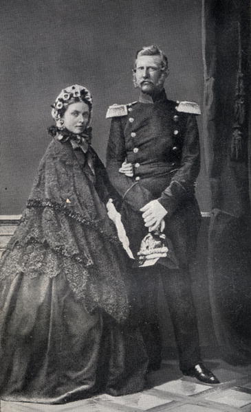 The Emperor (1831-88) and Empress (1840-1901) Frederick of Germany (b/w photo)  from German Photographer