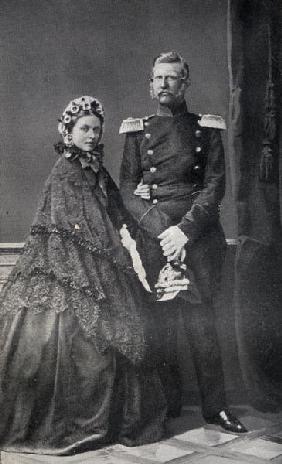 The Emperor (1831-88) and Empress (1840-1901) Frederick of Germany (b/w photo) 