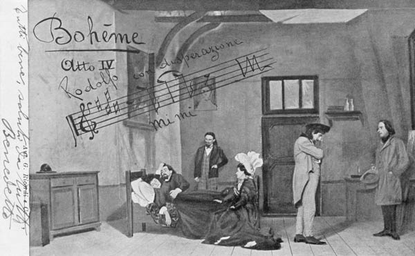 Scene from Act IV of the opera ''La Boheme'', by Giacomo Puccini (1858-1924) from Giacomo Puccini