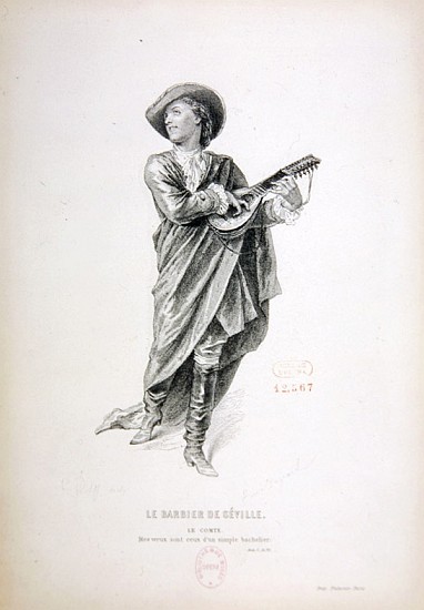 Count Almaviva from the opera, ''The Barber of Seville'', from Gioachino Rossini