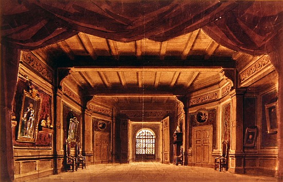 Set design for the opera ''The Barber of Seville'', from Gioachino Rossini
