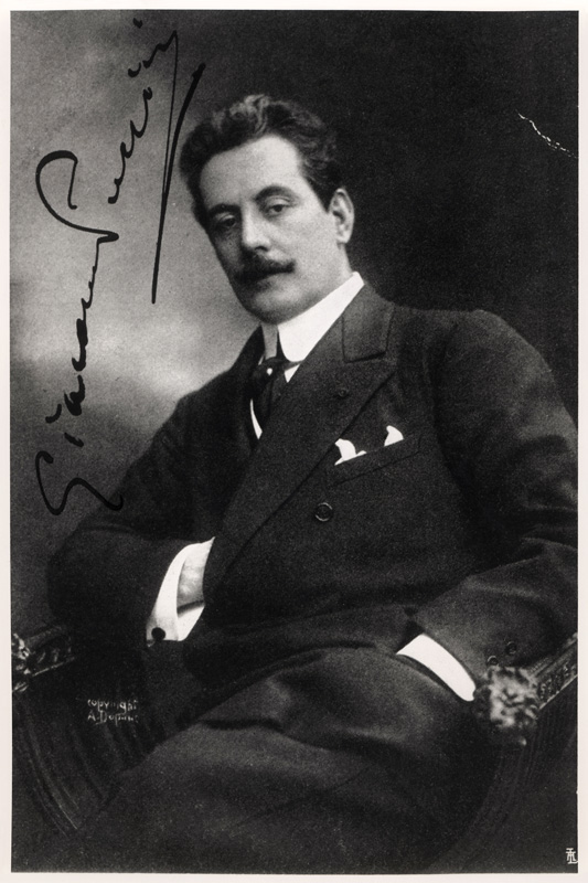 Giacomo Puccini (1858-1924) (b/w photo)  from Italian Photographer