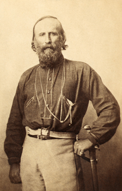 Giuseppe Garibaldi, from a 19th century photograph (litho)  from Italian School