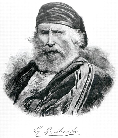 Portrait of Giuseppe Garibaldi from Italian School