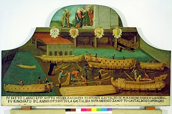 Sign for the Marangoni Family of shipbuilders, Venetian from Italian School