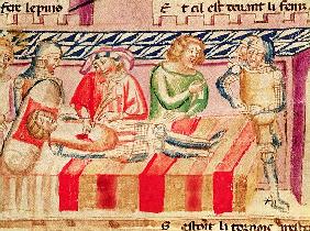 Operation on a wounded soldier, from the ''Roman de Troie''