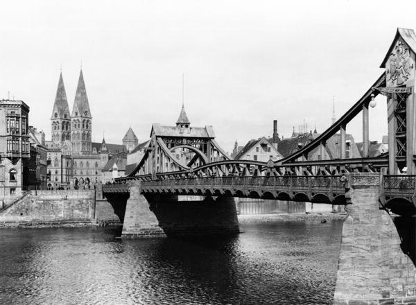 Weser Bridge, Bremen, c.1910 (b/w photo)  from Jousset