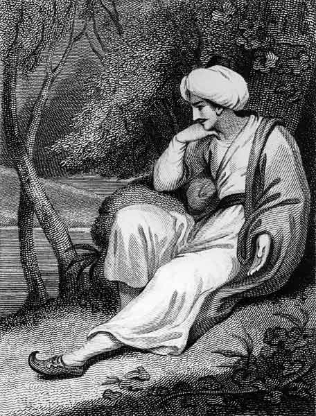 A Persian in Thought; engraved by R.W.Dadley (fl.1816) pub.T.Heptinstall from Kirk