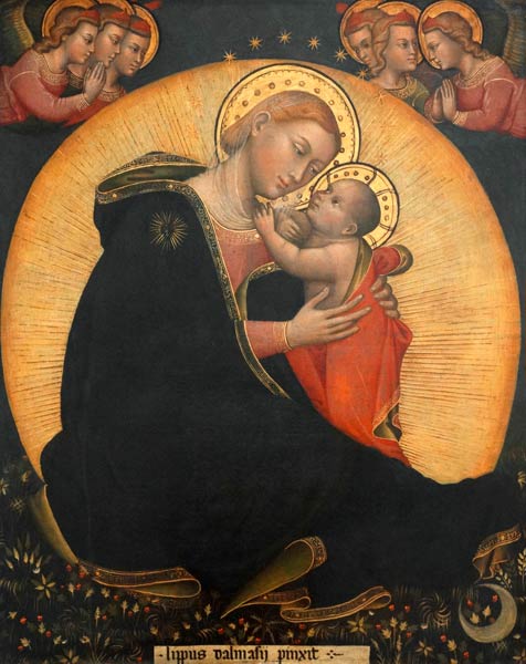 The Madonna of Humility, 1390-1400 (tempera on canvas) from Lippo di Dalmasio