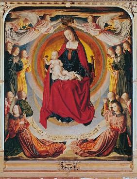 Coronation of the Virgin, centre panel from the Bourbon Altarpiece, c.1498