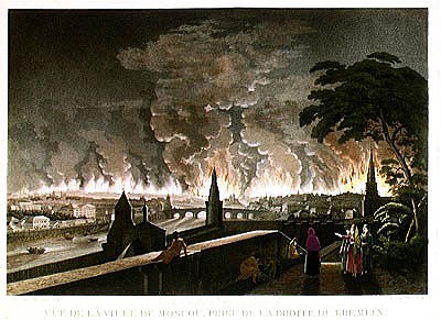 Fire in Moscow, September 1812. ; engraved by Gibele, 1816 from Notoff