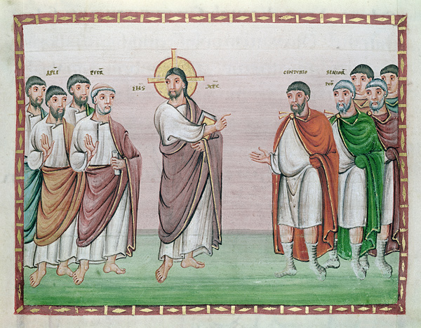 Ms. 24 Jesus and the Captain of Capernaum, from the Codex Egberti, c.980 from Ottonian
