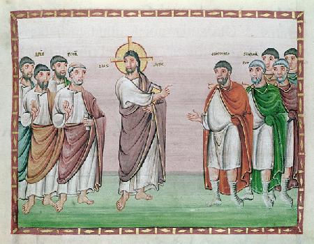 Ms. 24 Jesus and the Captain of Capernaum, from the Codex Egberti, c.980