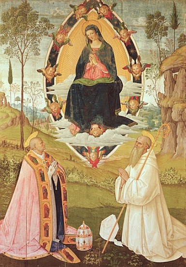 Virgin in Glory with St. Gregory and St. Benedict from Pinturicchio (Bernardino di Biagio)