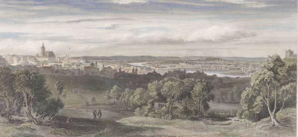 Panoramic view of Prague , Poppel from Poppel