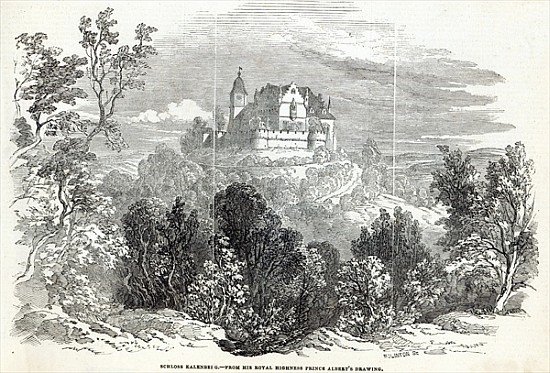 Schloss Kalenberg; engraved by W.J. Linton, from ''The Illustrated London News'', 16th August 1845 from Saxe-Coburg