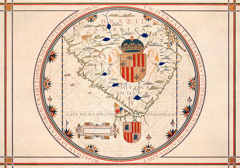 Map of South America from Vaz-Dourado