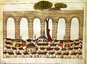 Ms. cicogna 1971, miniature from the ''Memorie Turchesche'' depicting the great aqueduct at Constant