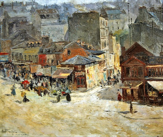 Street scene in Montmartre from Abel-Truchet