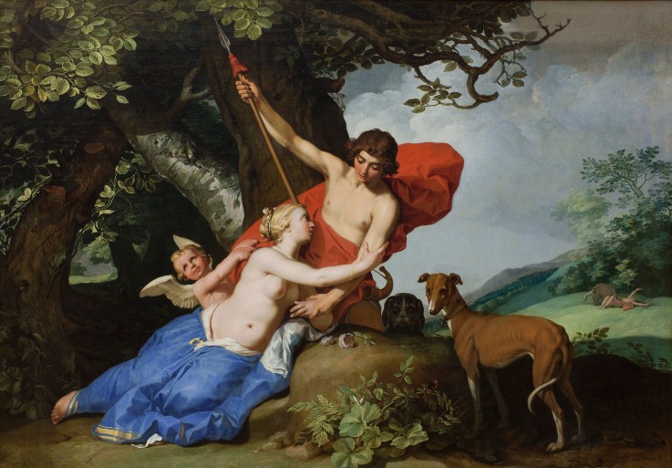 Venus and Adonis from Abraham Bloemaert