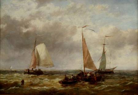 Fishing Boats at Sea (panel) from Abraham Hulk