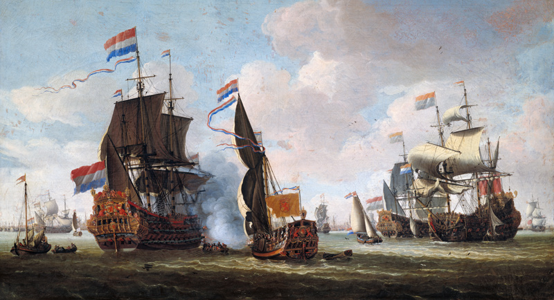 The Arrival of Michiel Adriaanszoon de Ruyter (1607-76) in Amsterdam from Abraham Storck