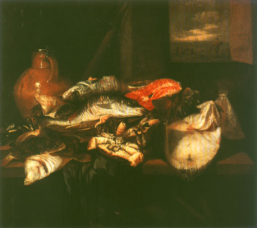 Still life with fish from Abraham van Beyeren