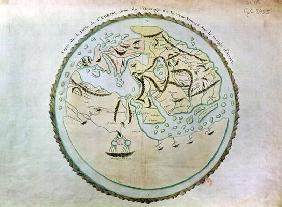 Map of the world, copied by Doctor Vincent for his book on the journey of Arrian (c.95-180) (engravi